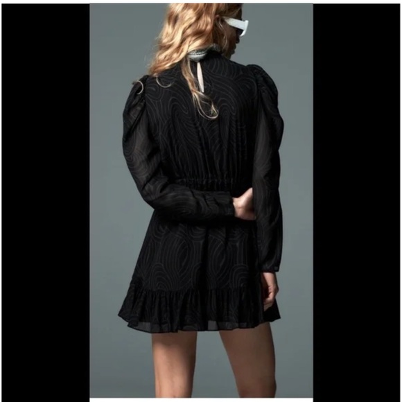 NWOT Zara Blue Printed Mini Dress - Picture 3 of 7